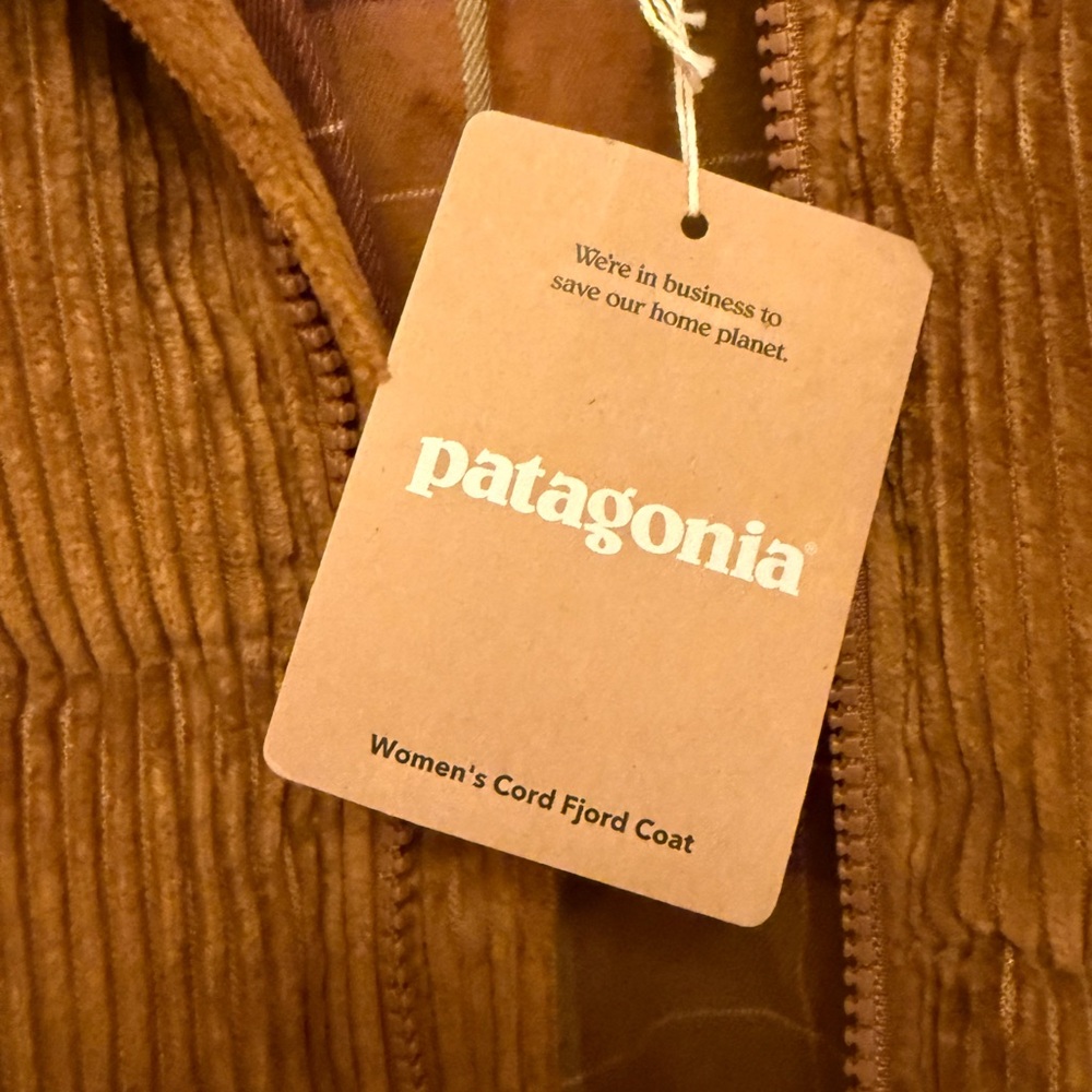 Patagonia Women's Cord Fiord Jacket NWT Discontinued Shelter Brown Color M - Picture 7 of 9